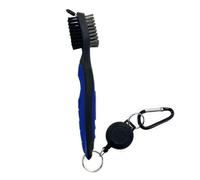 LLHCF Brosse de nettoyage double face pour club de golf avec mousqueton et rainures - Brosse de nettoyage pratique pour putters de golf