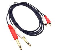 LLHCF Câble 1/4" 6,35 vers câble d'interconnexion stéréo en cuivre sans oxygène - Conducteur