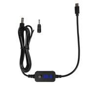 LLHCF Câble adaptateur USB C vers 5,5 x 2,5 mm avec connecteur de 3,5 mm de type C de sortie réglable 5 V 9 V 12 V 15 V 20 V pour routeur de charge pour moniteur