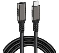 LLHCF Câble d'extension USB C mâle vers femelle de type C USB 3.2 Gen2 100 W pour ordinateurs portables, tablettes, câble de données de type C