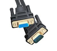 LLHCF Câble d'extension VGA mâle femelle en métal avec double anneaux pour moniteurs 150 cm/200 cm/300 cm mâle vers femelle