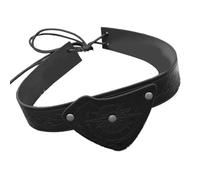 LLHCF Cache-œil médiéval unique en cuir PU avec motif gaufré pour fêtes costumées et foires de cosplay