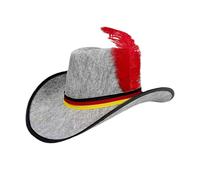 LLHCF Chapeau de vache vintage tendance en polaire perçu en plein air concert bière festival ajout mince voyage avec plan de ventilation léger Western pour voyage