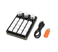 LLHCF Clavier de programmation macro 3 boutons RVB 16 touches Copier Pastes Bouton Photoshops Gaming Clavier mécanique Hotswaps Macro