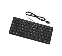 LLHCF Clavier d'ordinateur filaire USB 72 touches silencieuses de petite taille pour le bureau, la maison, les jeux, la durabilité et le design léger du clavier de bureau pour économiser de l'espace