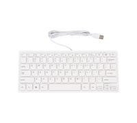 LLHCF Clavier d'ordinateur filaire USB 72 touches silencieuses de petite taille pour le bureau, la maison, les jeux, la durabilité et le design léger du clavier de bureau pour économiser de l'espace