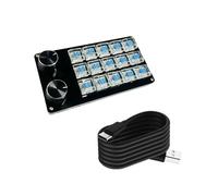 LLHCF Clavier macro mécanique 9 touches, 10 touches, 12 touches, 15 touches avec bouton personnalisable, commutateurs remplaçables à chaud pour joueurs et programmeurs