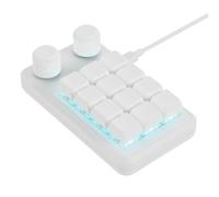 LLHCF Clavier macros mécanique 12 touches avec éclairage RVB Raccourci programmable et câble de type C inclus