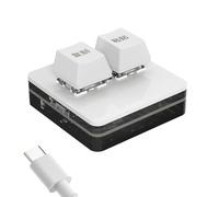 LLHCF Clavier mécanique USB léger à 2 touches avec couleur pour jeu de rythme et productivité