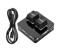 LLHCF Clavier mécanique USB léger à 2 touches avec couleur pour jeu de rythme et productivité