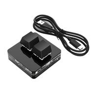 LLHCF Clavier mécanique USB léger à 2 touches avec couleur pour jeu de rythme et productivité