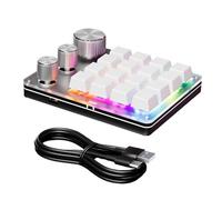 LLHCF Clavier USB programmable à 16 touches avec 3 boutons - Design mécanique - Idéal pour les jeux et le bureau
