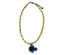 LLHCF Collier de perles exquis avec pendentif poisson en verre fait à la main, unisexe, accessoire polyvalent pour femme, accessoire de mode