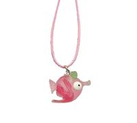LLHCF Collier esthétique motif poisson clown géométrique simple chaîne clavicule pour femmes filles collier ligne de cire collier fête cadeau d'anniversaire poisson clown pour filles, taille unique