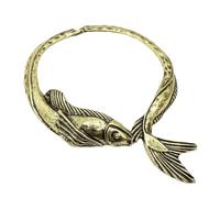 LLHCF Collier tendance en forme de poisson exagéré - Chaîne en alliage - Convient aux amateurs de mode