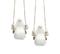 LLHCF Décoration à suspendre en résine synthétique en forme de tête de mort pour intérieur ou extérieur - Décoration d'Halloween mystérieuse à suspendre dans le jardin