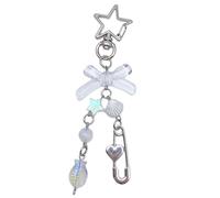 LLHCF Dragonne de téléphone perlée avec cordon papillon fait à la main avec nœud porte-clés sac à dos téléphone appareil photo accessoire
