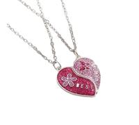 LLHCF Ensemble de collier d'amitié avec pendentif papillon et fleur pour femme