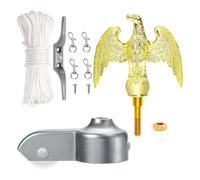 LLHCF Ensemble de pièces de réparation pour mât de drapeau, drisse de drapeau, crochet avec clips rotatifs, poulie