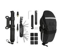 LLHCF Ensemble d'outils de réparation de vélos multifonctions avec sac de rangement, clés portables, patchs de pneus, entretien essentiel, réparation de pneus portable