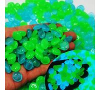 LLHCF Galets phosphorescents pour la maison, le jardin, la cour, les chemins extérieurs, décoration pour aquarium, décoration d'aquarium, accessoires de paysage respectueux de l'environnement