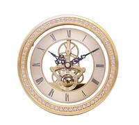 LLHCF Horloge ronde avec chiffres romains - Mouvement d'horloge de chevet - Décoration de bureau - 148 mm