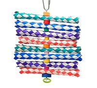 LLHCF Jouets pour oiseaux en mousse - Jouet à mâcher pour perroquet - Avec crochet pour pinson, calopsitte - Jouet pour oiseaux