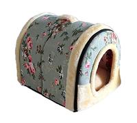 LLHCF Lit chaud pour chats d'intérieur - Lavable - Auto-chauffant - Tente apaisante - Chiots - Chiots - Antidérapants - Lavable