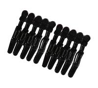 LLHCF Lot de 10 pinces à cheveux pour femme avec dents larges et double charnière, Noir