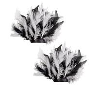 LLHCF Lot de 2 bracelets Slap Plumes Manchettes Manchettes Poignet Bracelets de Cheville Accessoires Cheveux Manchette Manchette Plume Manchette Robe, taille unique, Comme décrit