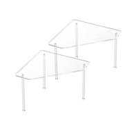 LLHCF Lot de 2 étagères d'angle empilables en acrylique transparent pour salle de bain ou douche