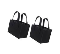 LLHCF Lot de 2 sacs fourre-tout robustes avec 6 emplacements de protection, base renforcée et doublure pour le transport de la bière de champagne (119 chars) en feutre avec poignée, Noir , Taille