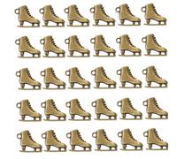 LLHCF Lot de 30 pendentifs style rétro en forme de patin à glace pour bijoux faits à la main et porte-clés, collier, boucles d'oreilles