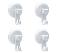 LLHCF Lot de 4 crochets à ventouse pour douche, serviettes et peignoirs, installation facile, cintres pour salle de bain, crochets muraux