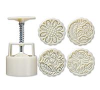 LLHCF Lot de 4 tampons à biscuits en forme de lune pour décoration de gâteaux en résine époxy 125 g
