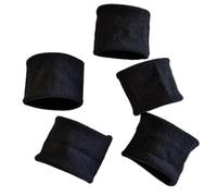 LLHCF Lot de 5 élastiques à cheveux résistants professionnels - Large et sans couture - Pour queue de cheval - Tenue d'entraînement et de course à pied - Large bande en caoutchouc sans couture