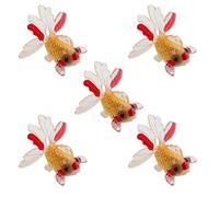 LLHCF Lot de 5 pendentifs en résine colorés en forme de poisson pour la fabrication de bijoux, taille unique, Comme décrit, Comme décrit.