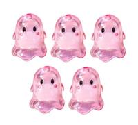 LLHCF Lot de 5 perles en acrylique transparent au design unique pour bracelets, colliers et boucles d'oreilles