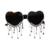 LLHCF Lunettes en forme de cœur pour femme avec strass