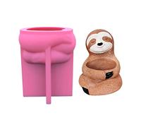 LLHCF Moule en silicone pour pot de fleurs, béton, ciment et plantes, pot de fleurs, résine époxy, support de pinceaux de maquillage, moules pour moulage de résine, résine époxy, ciment