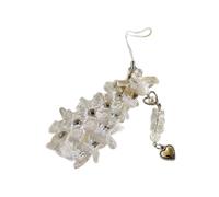 LLHCF Pendentif papillon nœud chaîne de perles détachable cordon ruban élégant porte-clés sac breloques décorations ornements personnalisés, Argenté., taille unique