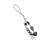 LLHCF Pendentif tendance en forme de cœur avec perles de poisson pour téléphone portable offrant durabilité et style adapté pour un usage quotidien