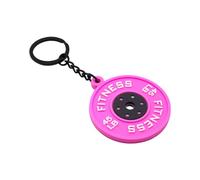 LLHCF Porte-clés fitness en caoutchouc sur le thème de l'haltérophilie 20,4 kg Plaque gravée Porte-clés léger pour les amateurs de gym, a, taille unique