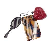LLHCF Porte-clés tendance multifonction avec peigne et pendentif en forme de cœur pour un soin des cheveux élégant, porte-clés créatif, pendentif de sac, brosse à cheveux de voyage