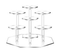 LLHCF Présentoir polyvalent en acrylique élégant pour présenter des modèles miniatures et des accessoires délicats