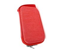 LLHCF Sac de rangement portable pour stylo imprimé pour enfants, étui de rangement résistant aux chocs, coque rigide, boîte à crayons de voyage, Rouge