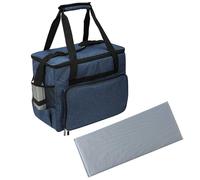LLHCF Sac de transport pour machine à coudre avec plusieurs poches de rangement Sac de transport pour machine à coudre avec bandoulière amovible, bleu