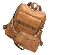 LLHCF Sacs à dos en cuir pour femme, sac à main tendance, polyvalent, sac à bandoulière pour femme, sac à dos de voyage avec sac à main, sacs à dos pour femmes, Abricot jaune