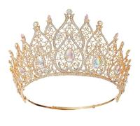 LLHCF Serre-tête luxueux pour fête d'anniversaire, concours de beauté, cristal en forme de goutte d'eau pour fille, costume de mariage