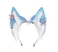 LLHCF Serre-tête oreilles de loup en peluche - Accessoire de fête - Accessoire de fête - Accessoires d'animation pour fille